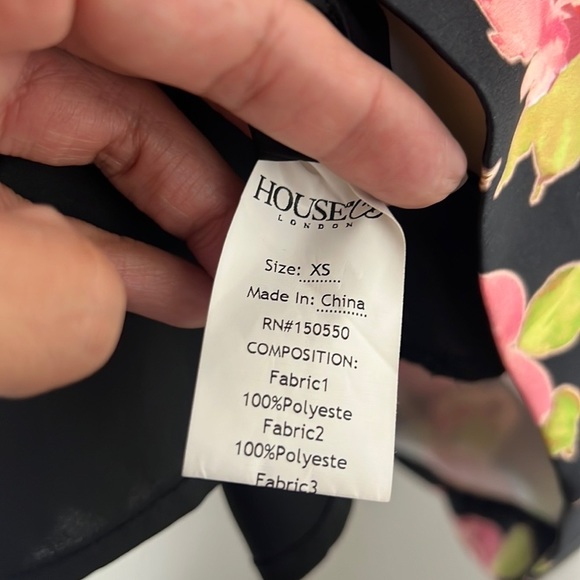 House of CB Amaryllis Rose Print Mini Dress - Picture 11 of 12